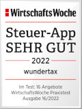 WirtschaftsWoche - Steuer-App SEHR GUT 2022 wundertax